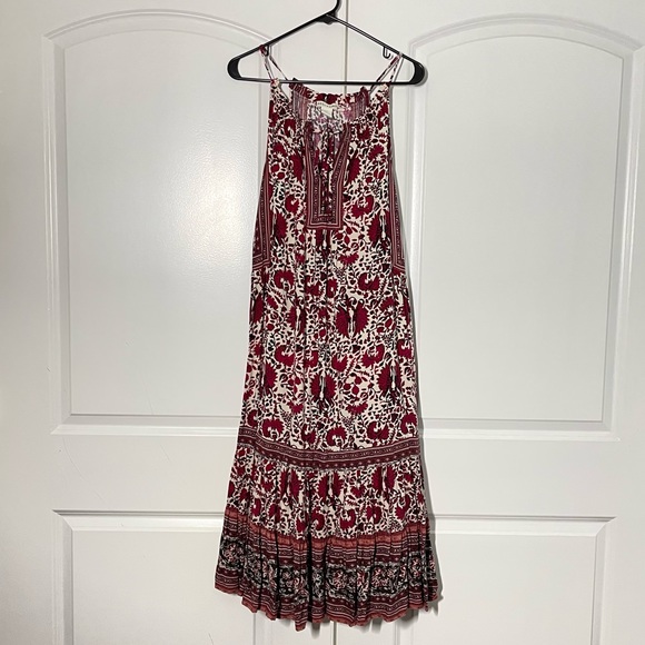 Artisan NY Boho Floral Print Tiered Maxi Dress size 6 - Picture 5 of 12